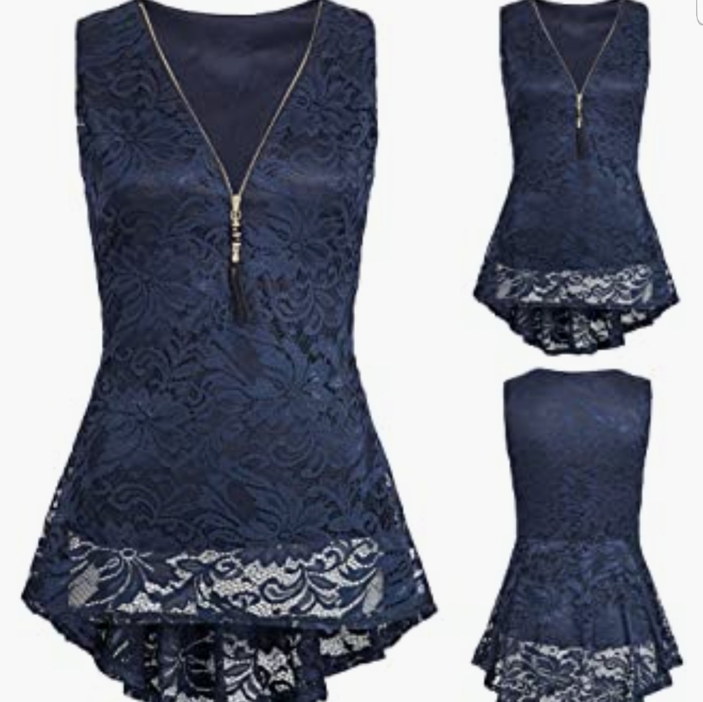 Black lace tank top